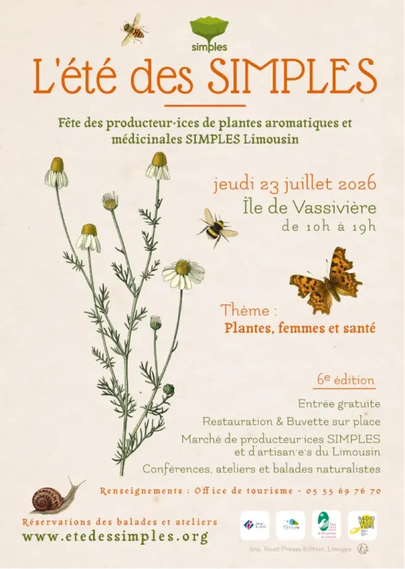 Affiche été des simples vassiviere 2026